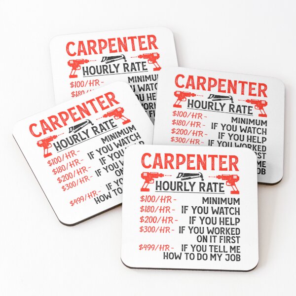 Item preview, Carpenter Hourly Rate Vintage Design For Woodworker And Handyman - Funny Carpenter Retro designed and sold by naworas.