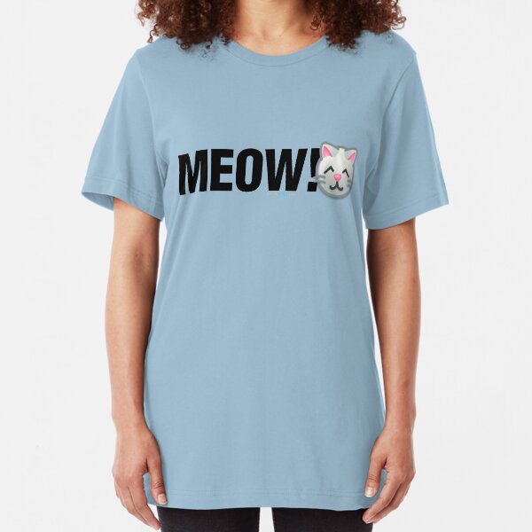 MEOW! (Text) Slim Fit T-Shirt