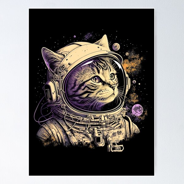 Astronaut Cat Posters for Sale