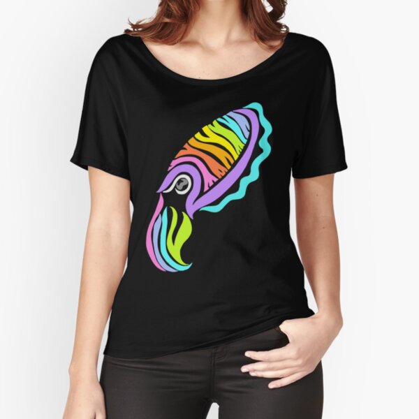 Deep-sea Neon - Tribalish Cuttlefish Relaxed Fit T-Shirt