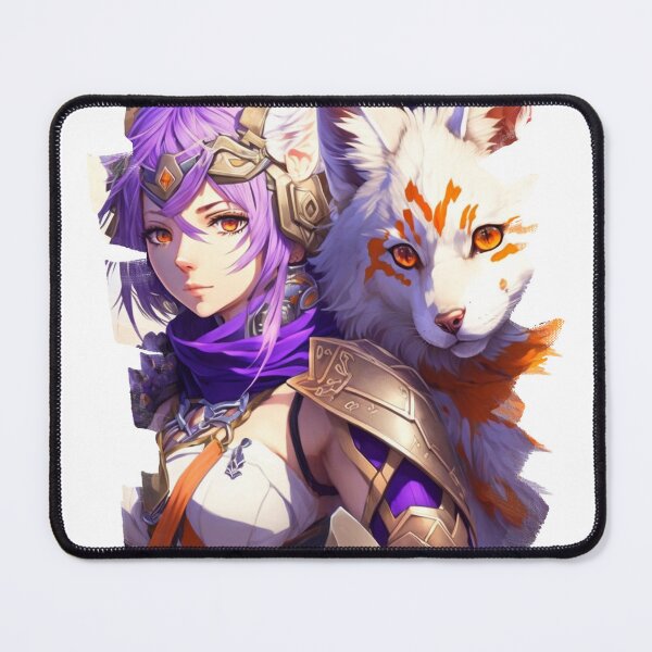 Item preview, female wolf with her pet wolf designed and sold by Wolf-Bros.