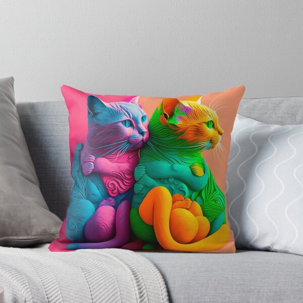 Aperçu de l'œuvre chats colorés créée et vendue par Imparable.