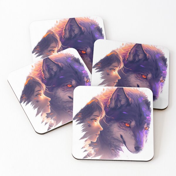 Item preview, female wolf with gaurd wolf designed and sold by Wolf-Bros.
