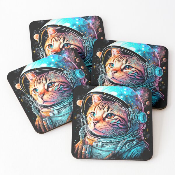 Item preview, astronaut cat designed and sold by kyshaspace.