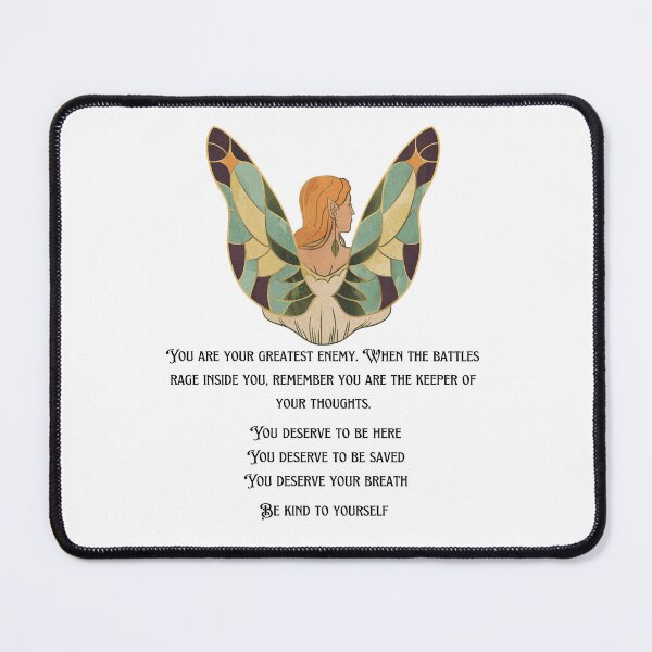 Item preview, You are you own Greatest Enemy. When the Battles Rage Inside you Remember you are the keeper of Your Thoughts  designed and sold by JoyfulNymph.