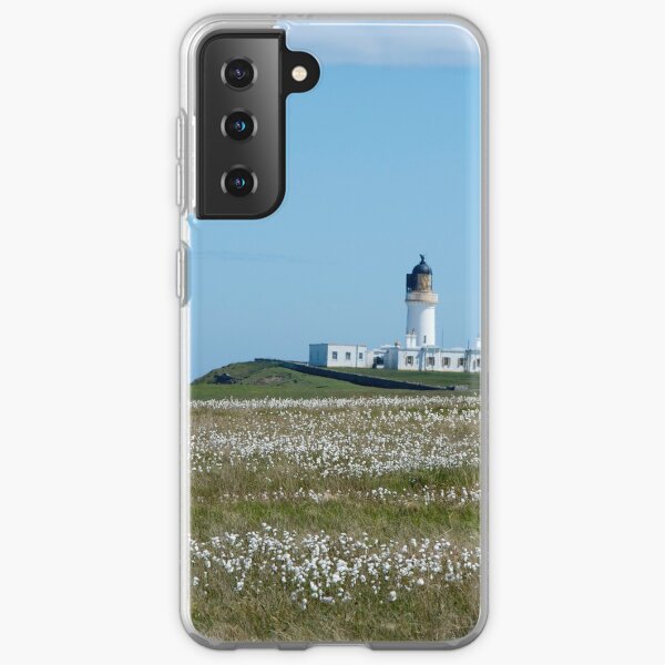 Lighthouse behind Bog Cotton Samsung Galaxy Soft Case