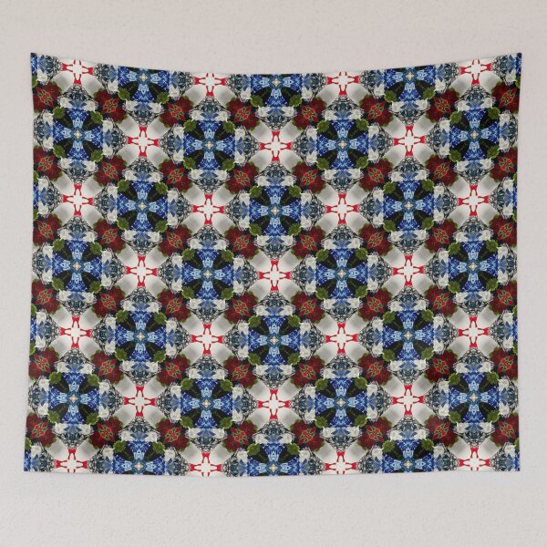 Item preview, Kaleidoscope Meditating Cow and Geraniums  designed and sold by CanidaeVulpes.