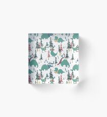 Dinosaur Hygge Acrylic Block