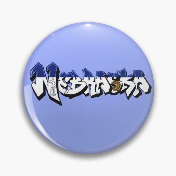Item preview, Vintage Nebraska License Plate Flag Graffiti - Blue - Available on stickers socks mugs and more designed and sold by Dude  Stuff.