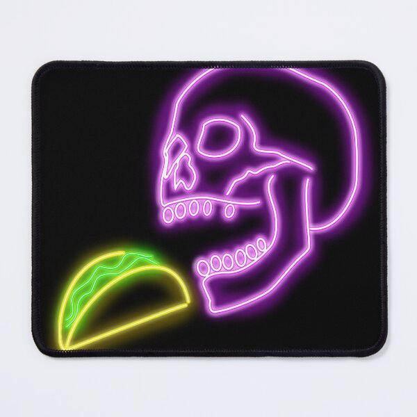 Item preview, Neon Skull eating a Taco - DibsOnTacos designed and sold by NoxKitsune.