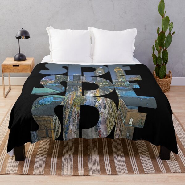 Item preview, Louisville, Kentucky SDF Night Cityscape Repeating Pattern designed and sold by CrabbyLobster.