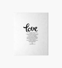Love is patient, Love is kind, 1 Corinthians 13:4-8 Art Board
