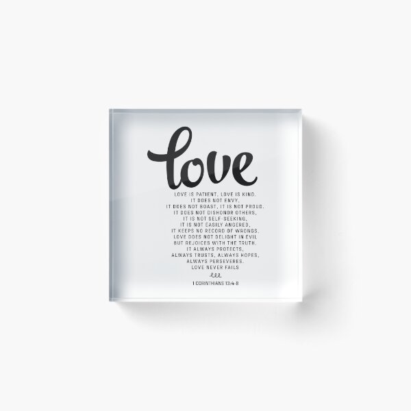Item preview, Love is patient, Love is kind, 1 Corinthians 13:4-8 designed and sold by MentDesigns.