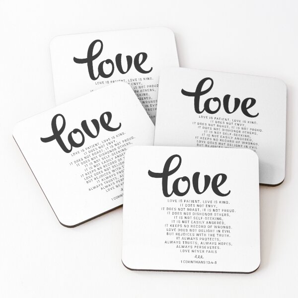 Item preview, Love is patient, Love is kind, 1 Corinthians 13:4-8 designed and sold by MentDesigns.