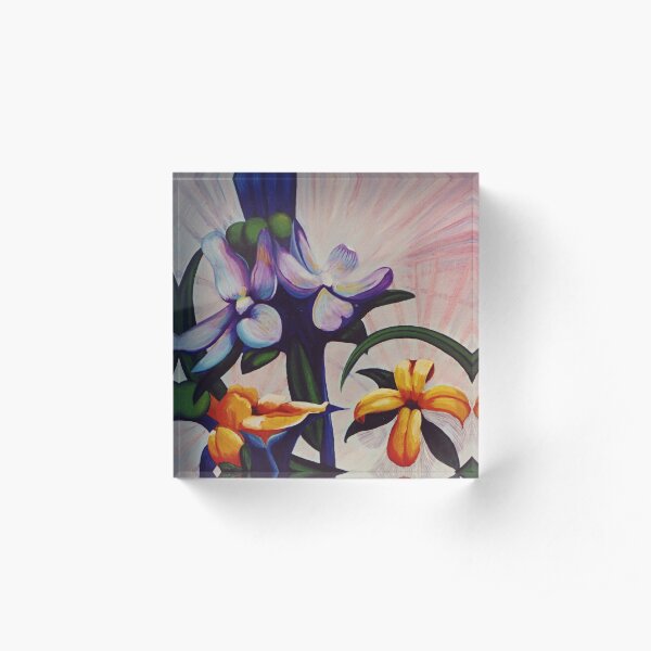 Flower Light Acrylic Block