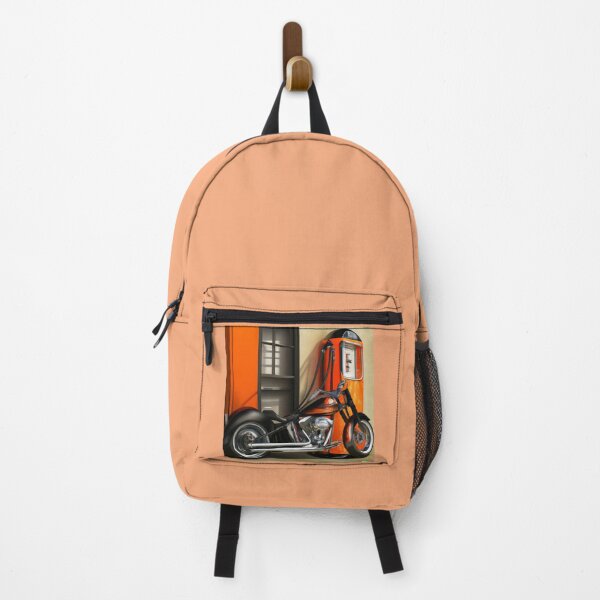 Item preview, Twin Motorcycle and Gas Pump, in Black and Orange designed and sold by seprinious.