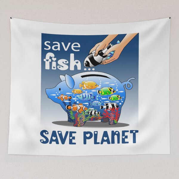 Item preview, Save Fish...Save Planet designed and sold by Concept-Hub.
