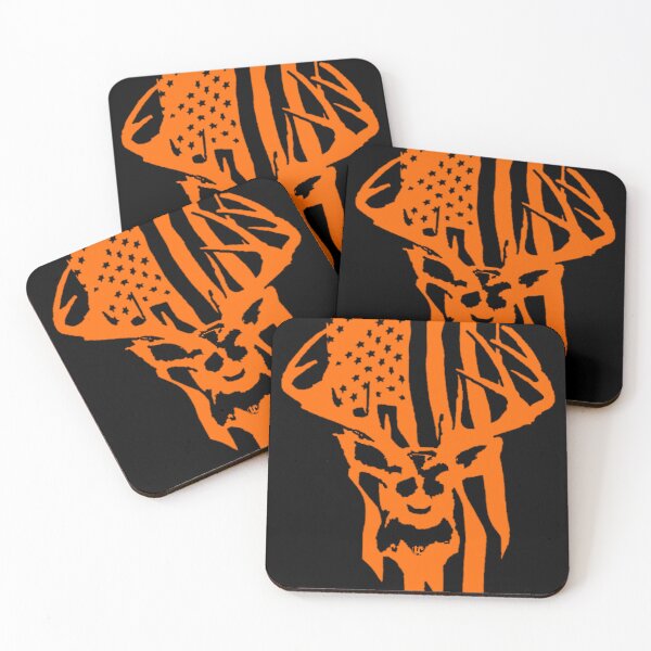 Item preview, Hunter Orange Whitetail Trophy Buck American Flag designed and sold by LifeCrush.