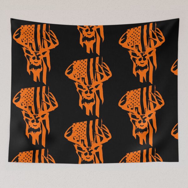 Item preview, Hunter Orange Whitetail Trophy Buck American Flag designed and sold by LifeCrush.