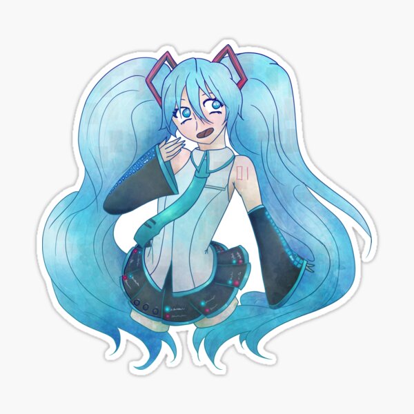 Hatsune Miku Sticker for Sale by hideawaymelon