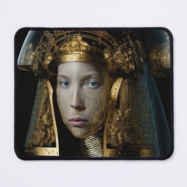 Item preview, A girl with chic earrings dark egyprian portrait designed and sold by osssoconcept.