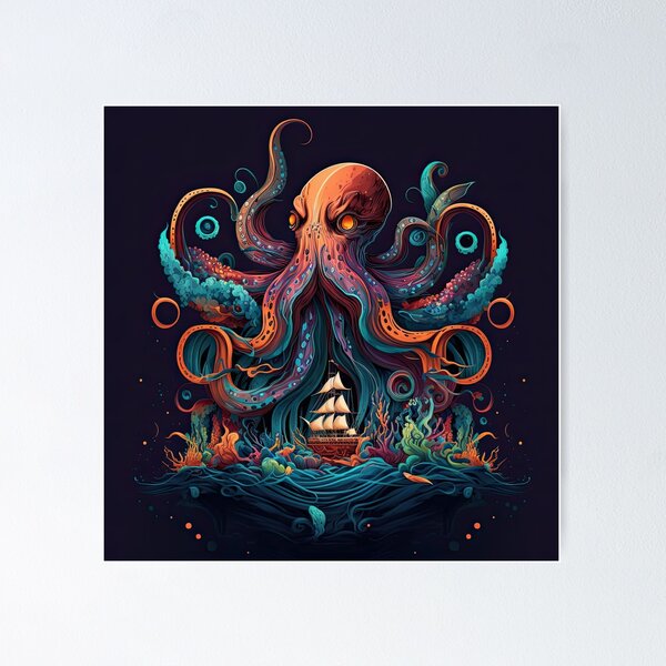 Item preview, The kraken and the clipper designed and sold by Cydermann.