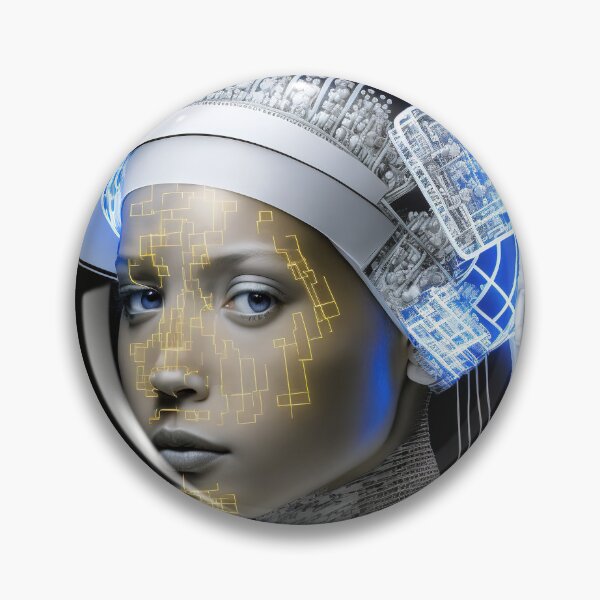 Item preview, A high tech girl with headphones earrings designed and sold by osssoconcept.