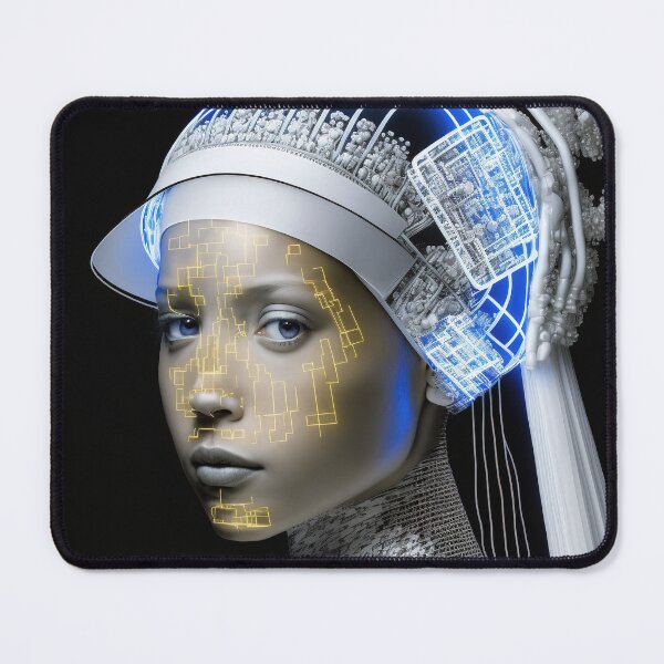 Item preview, A high tech girl with headphones earrings designed and sold by osssoconcept.
