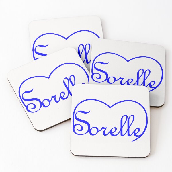 Item preview, Italian word Sorelle / Sisters in the top of a heart - blue designed and sold by SunnyDazDesign.
