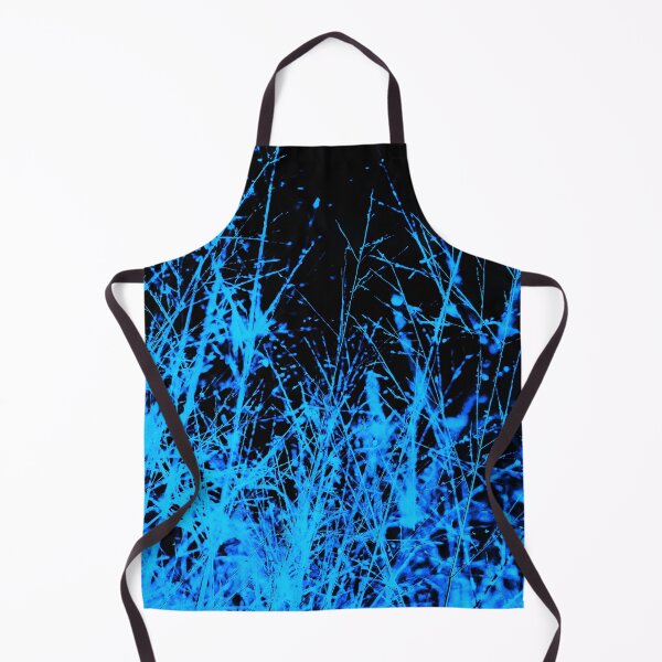 Item preview, azure blue and black abstract grass designed and sold by fowons.