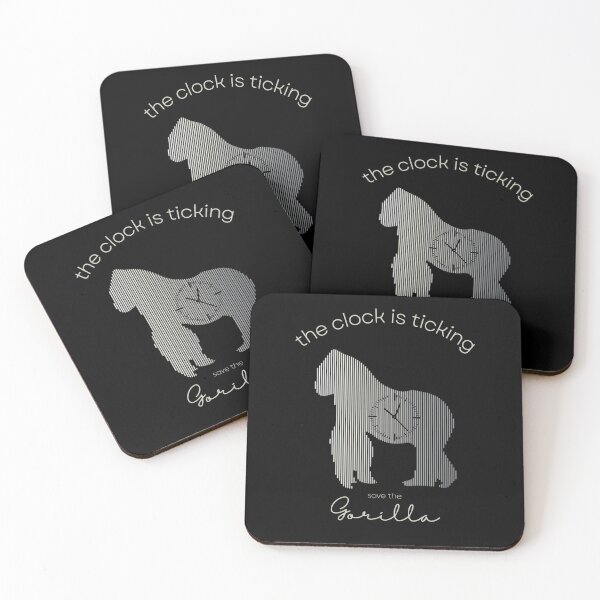 Item preview, Save The Gorilla The Clock is Ticking Throw Blanket designed and sold by MagicWolfStar.