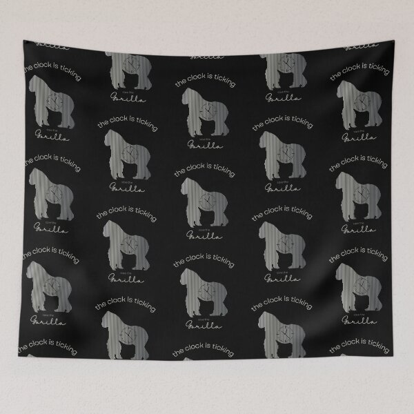Item preview, Save The Gorilla The Clock is Ticking Throw Blanket designed and sold by MagicWolfStar.