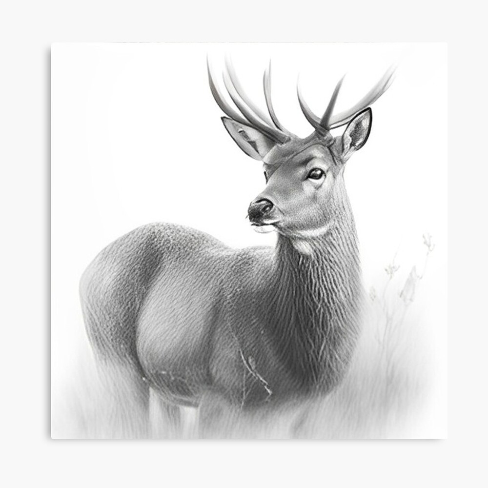 Deer Head Drawing Pics - Drawing Skill