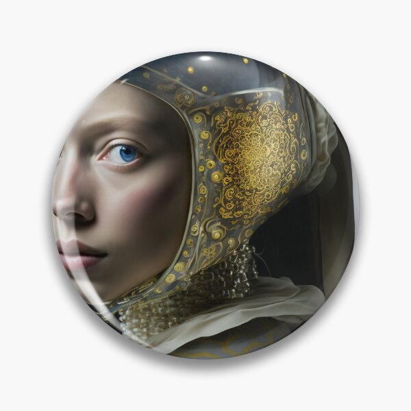 Item preview, A brave girl portrait with hidden earrings designed and sold by osssoconcept.