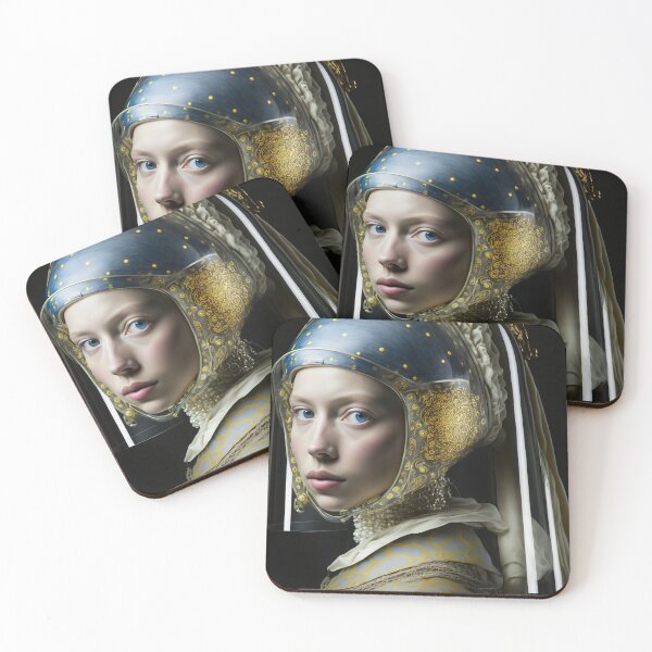 Item preview, A brave girl portrait with hidden earrings designed and sold by osssoconcept.