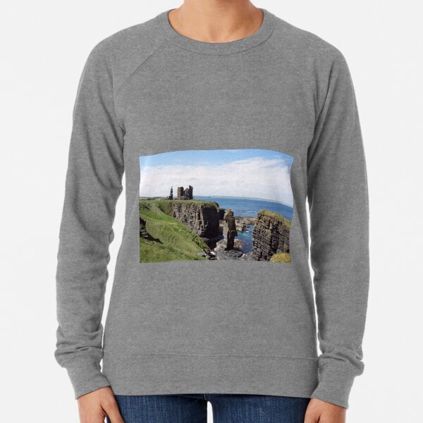 Seastacks and Ruined Castle Lightweight Sweatshirt