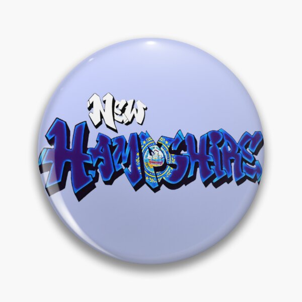 Item preview, Vintage New Hampshire Flag Graffiti - Blue - Available on stickers socks mugs and more designed and sold by Dude  Stuff.