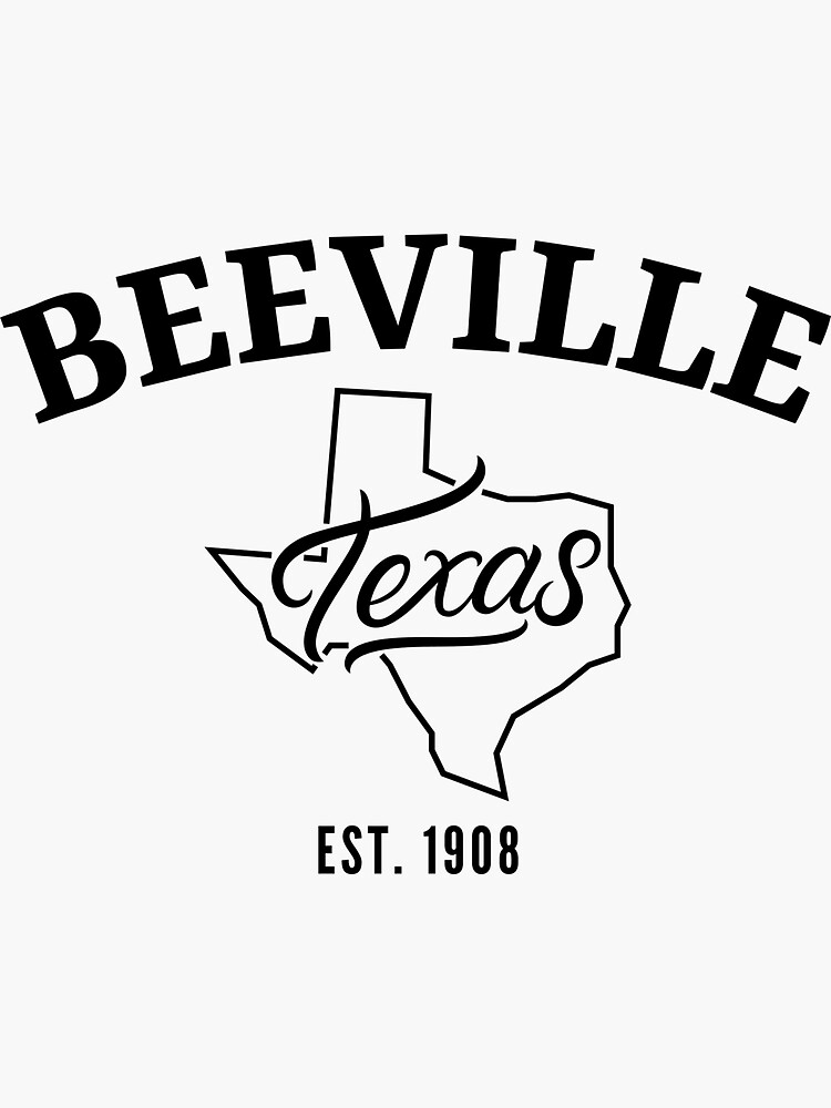 "Beeville" Sticker for Sale by TNinjaShirts Redbubble