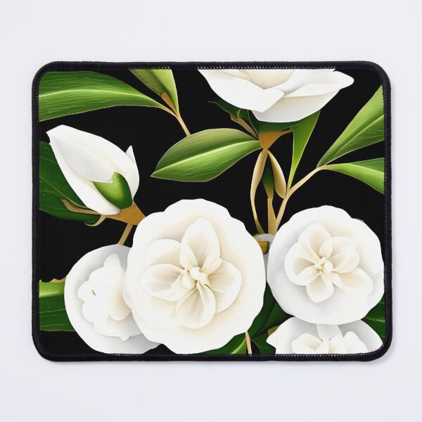 Item preview, White camellia flower artwork designed and sold by gramizzia.