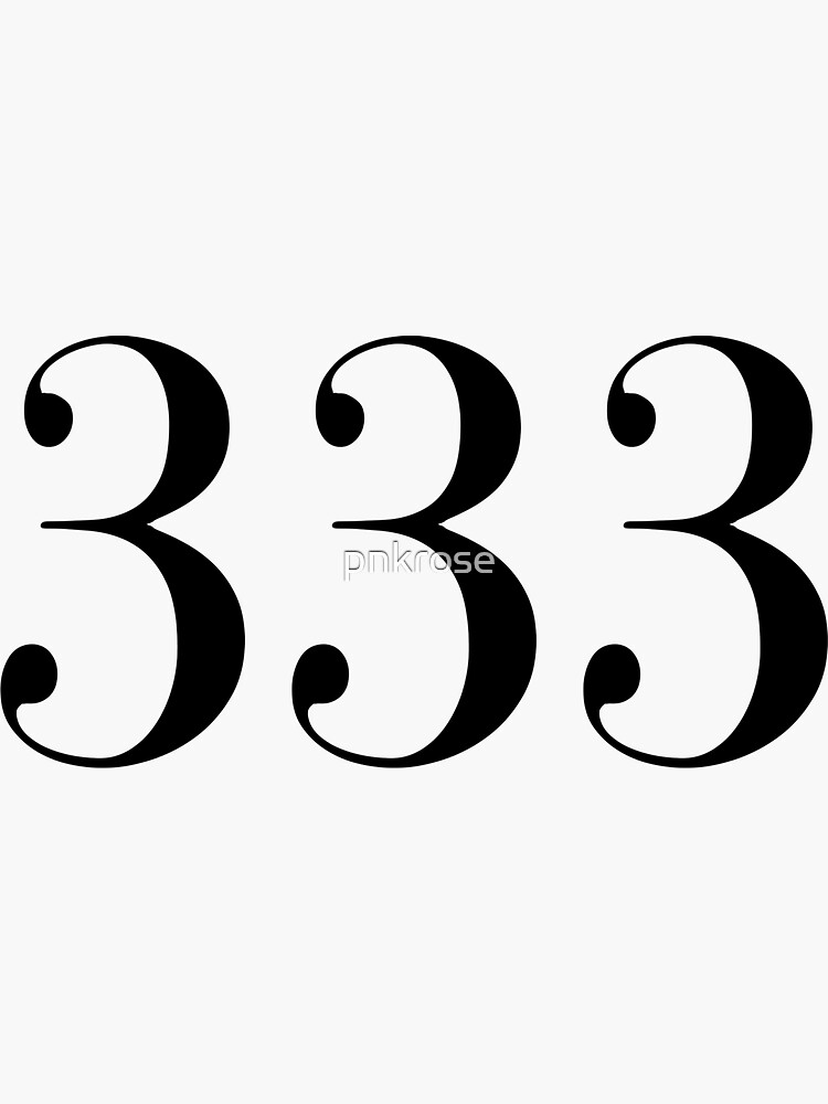 333 angel number | Sticker