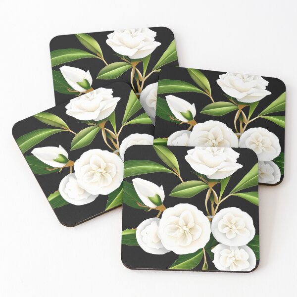 Item preview, White camellia flower artwork designed and sold by gramizzia.