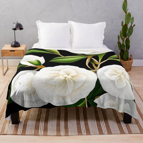 Item preview, White camellia flower artwork designed and sold by gramizzia.
