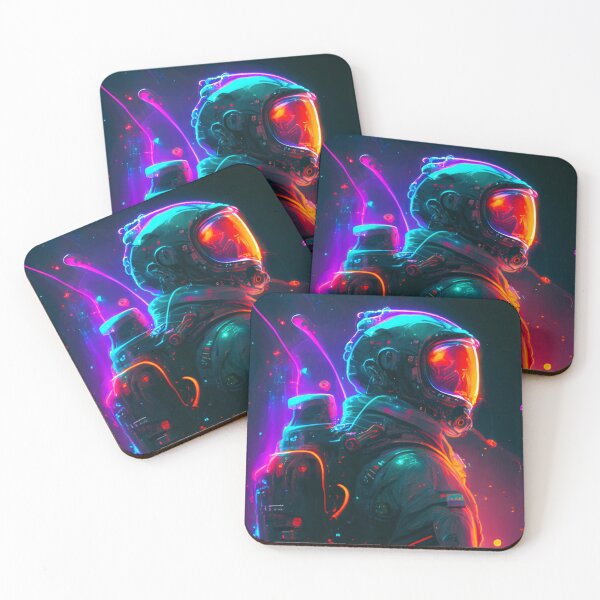 Item preview, Neon Cyberpunk Astronaut designed and sold by ArtMadeByAI.