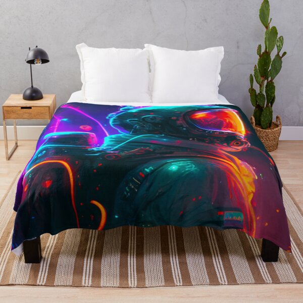 Item preview, Neon Cyberpunk Astronaut designed and sold by ArtMadeByAI.