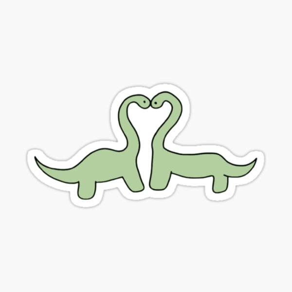 Dinosaures amoureux Sticker