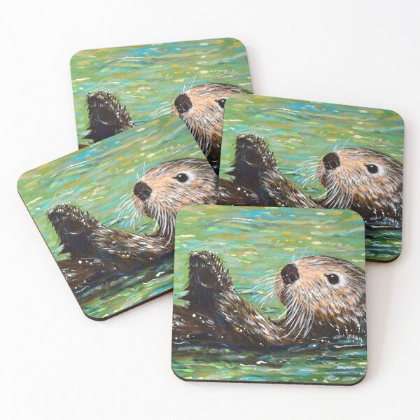 Artikelvorschau, Seeotter-Malerei entworfen und verkauft von Art by Kirsten Sneath.