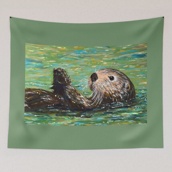 Artikelvorschau, Seeotter-Malerei entworfen und verkauft von Art by Kirsten Sneath.