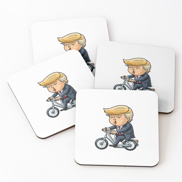 Item preview, Donald Trump on a bike cartoon  designed and sold by ExplodedToons.
