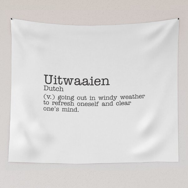 Item preview, Uitwaaien - Dutch - Beautiful Word Definition - Typewriter designed and sold by Zooone.