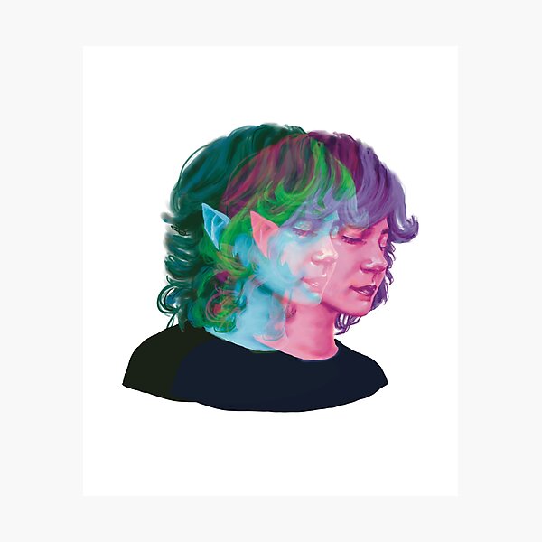 Double Exposure Portrait Photographic Print